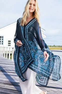 Soft Surroundings Aleta Poncho Topper><noscript><img width=