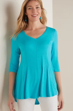 Soft Surroundings Amelia A-Line Tunic> three quarter length|tunics