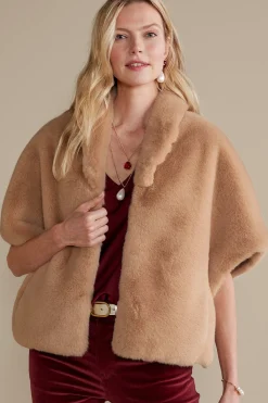 Soft Surroundings Anastasia Faux Fur Capelet><noscript><img width=