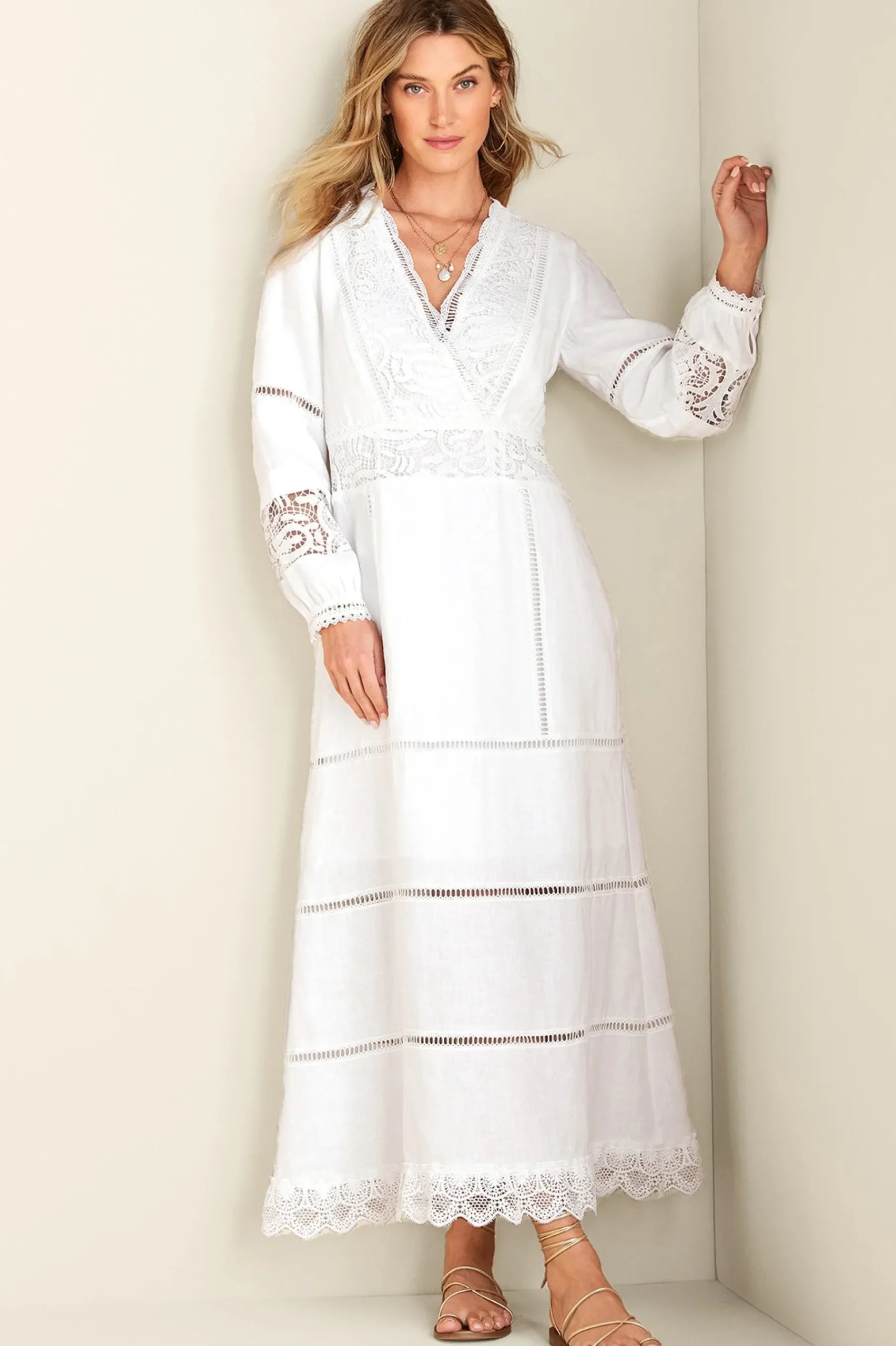 Soft Surroundings Araminta Dress> Feminine Flourish|Global Artistry