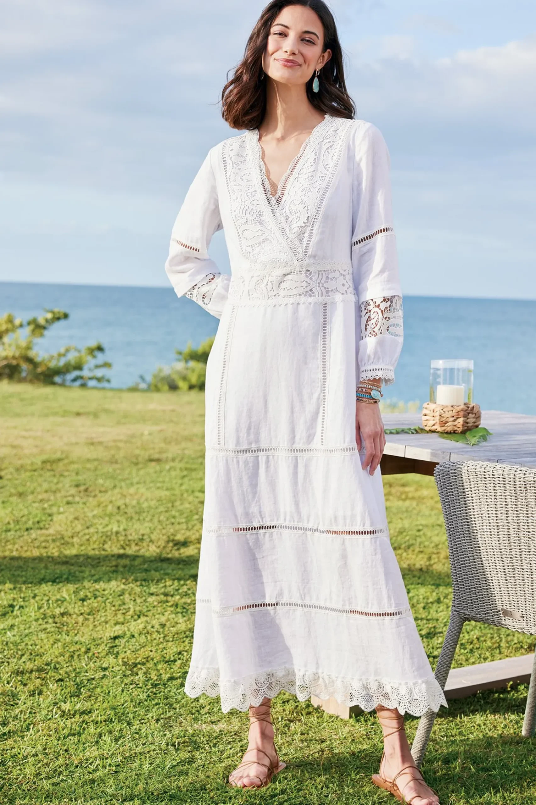 Soft Surroundings Araminta Dress> Feminine Flourish|Global Artistry