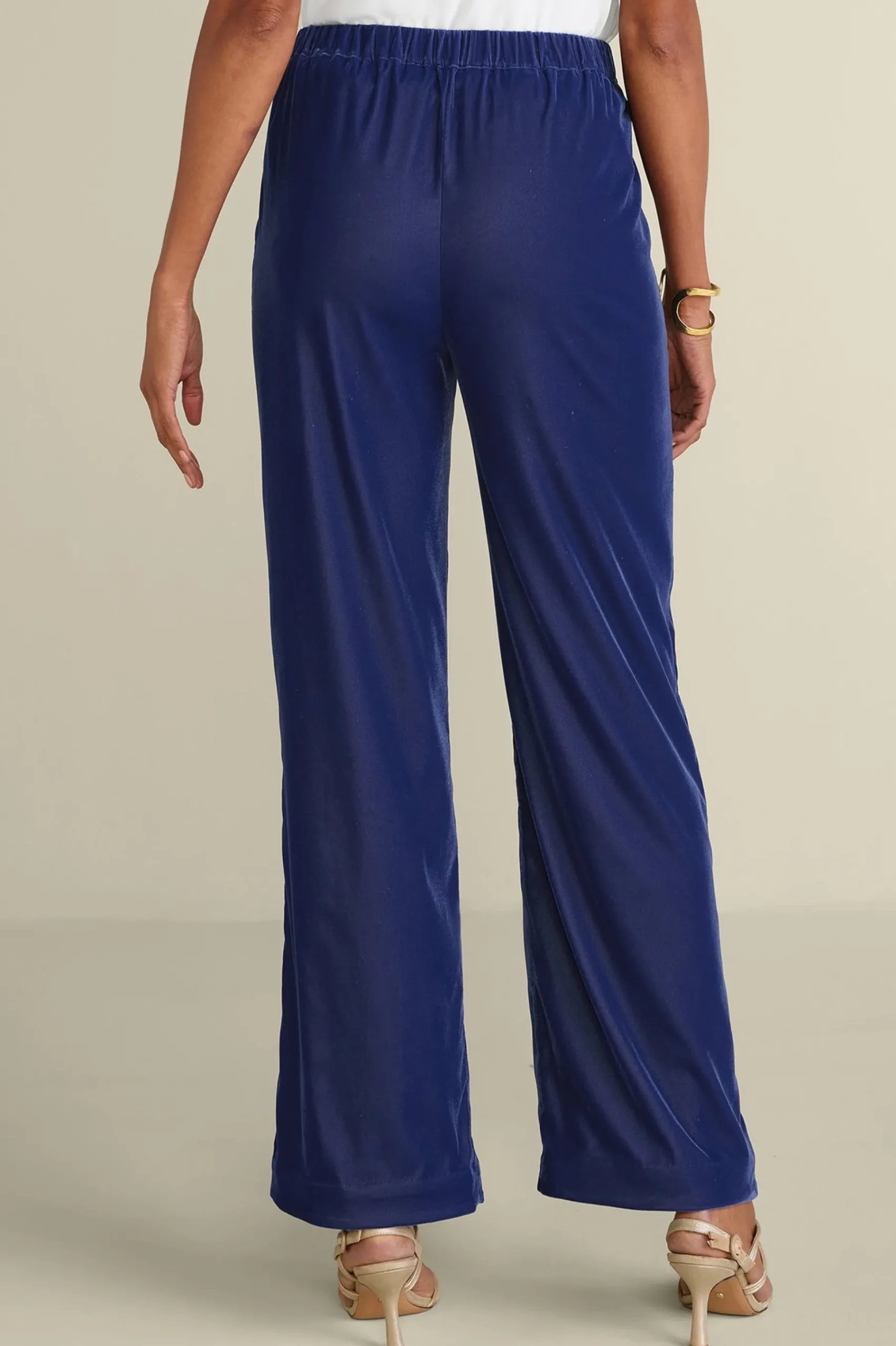Soft Surroundings Aria Velvet Wide Leg Pants> EVelvet Styles|full length