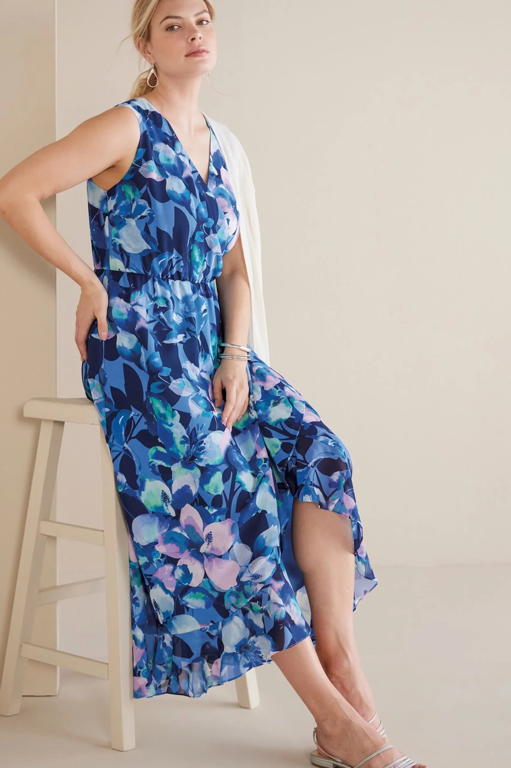 Soft Surroundings Ashlyn Maxi Dress> patterned|maxi
