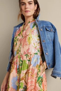 Soft Surroundings Bellicia Embroidered Midi Dress> Feminine Flourish|Vacation Shop