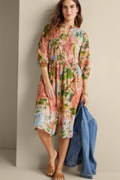 Soft Surroundings Bellicia Embroidered Midi Dress><noscript><img width=