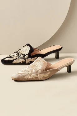 Soft Surroundings Carolina Embroidered Mule> slides & mules
