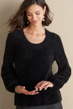 Soft Surroundings Ciara Sparkle Sweater> Sweaters & Cardigans|long sleeve