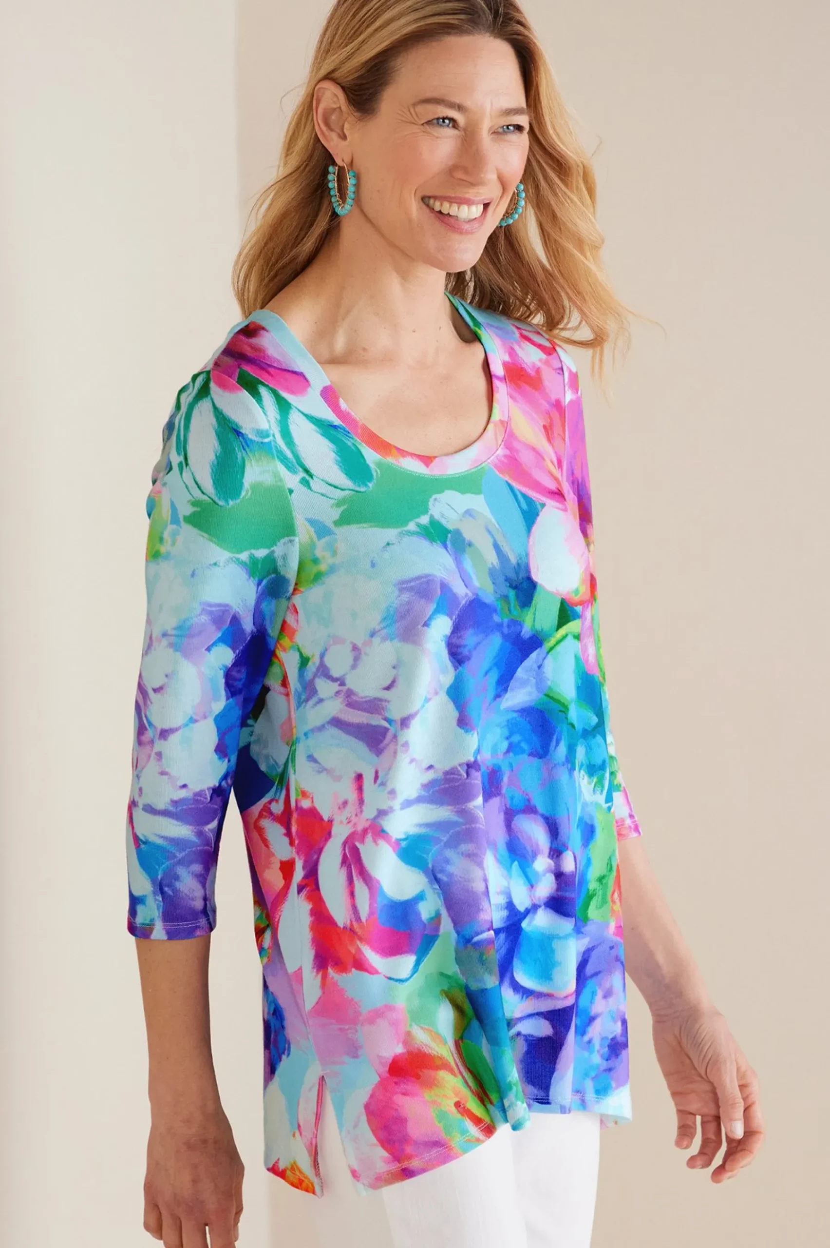 Soft Surroundings Darcy Tunic> three quarter length|pullovers