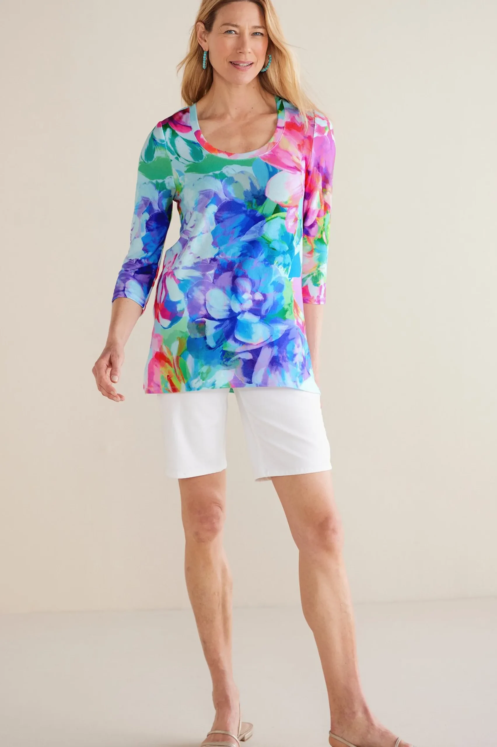 Soft Surroundings Darcy Tunic> three quarter length|pullovers