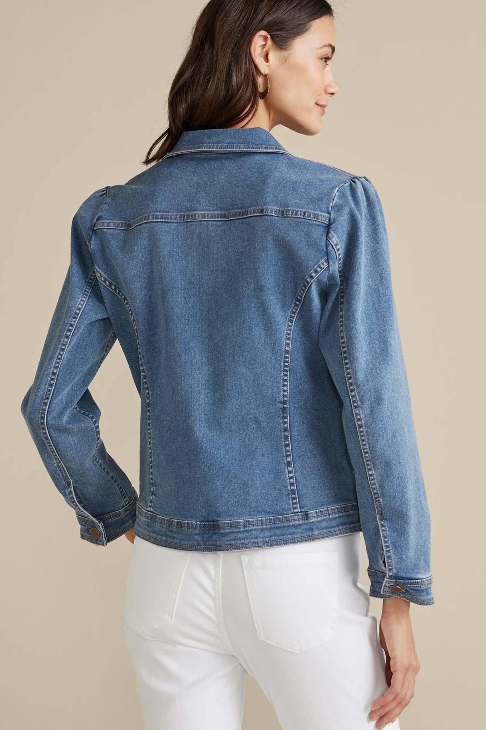 Soft Surroundings Diana Shapely Denim Jacket> Into The Blues|Vacation Shop