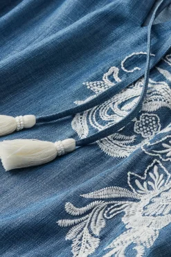 Soft Surroundings Diya Embroidered TENCEL™ Peasant Top><noscript><img width=