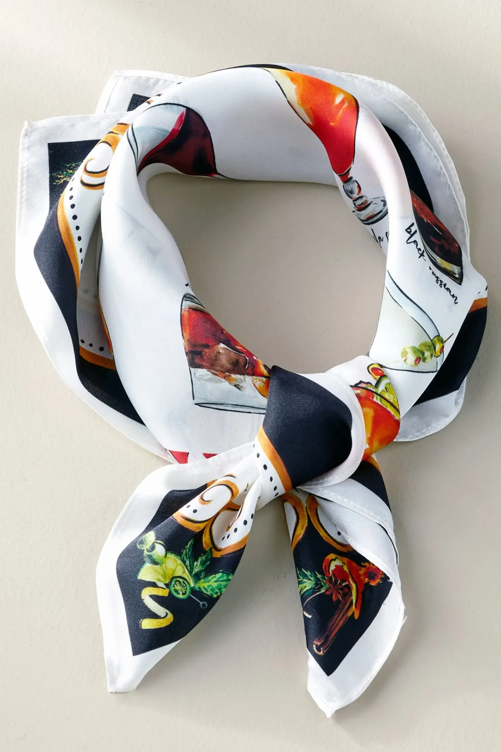 Soft Surroundings Drinks on Me Silk Scarf> Scarves & Wraps