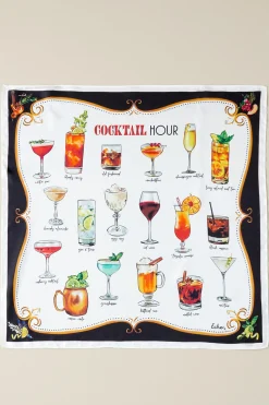 Soft Surroundings Drinks on Me Silk Scarf> Scarves & Wraps