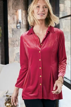 Soft Surroundings Enchanted Velvet Shirt><noscript><img width=