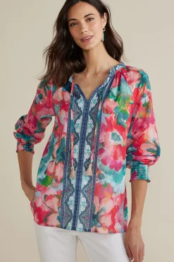 Soft Surroundings Evalina Top> long sleeve|pullovers