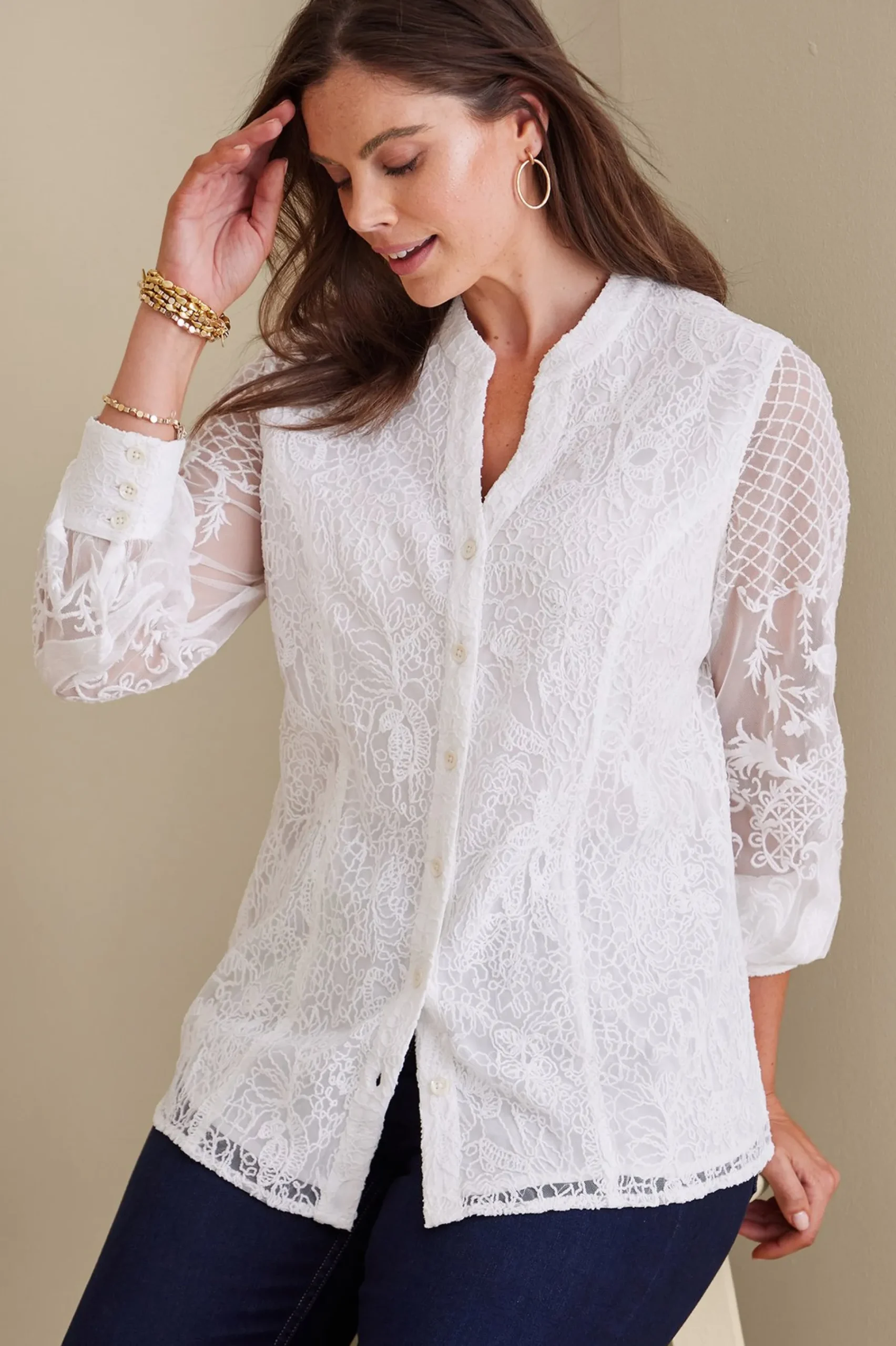 Soft Surroundings Fiori Top> Feminine Flourish|Global Artistry
