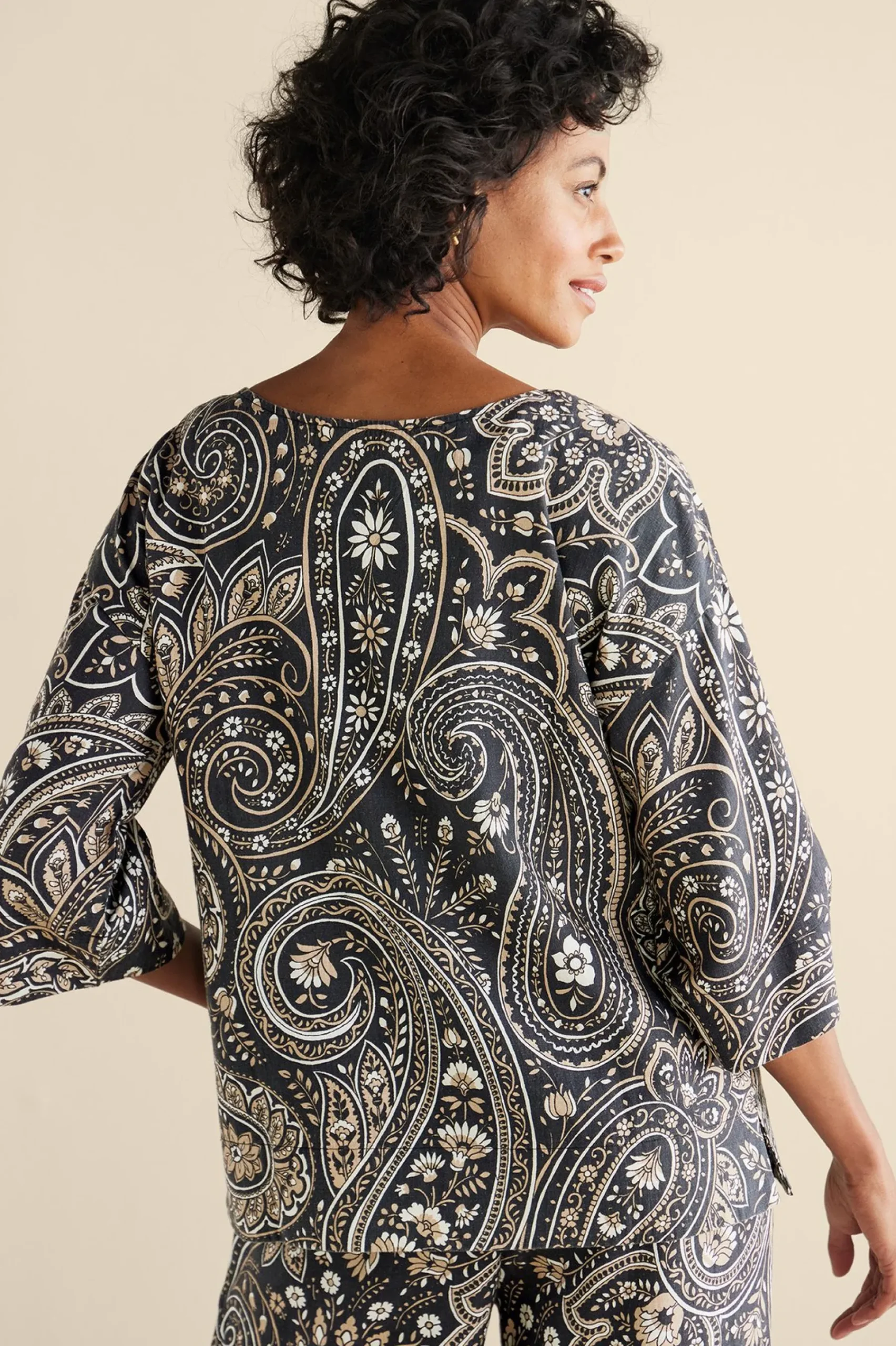 Soft Surroundings Fleur Top> Vacation Shop|three quarter length