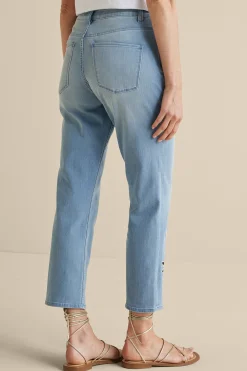 Soft Surroundings Gail Cropped Jeans> Feminine Flourish|Into The Blues