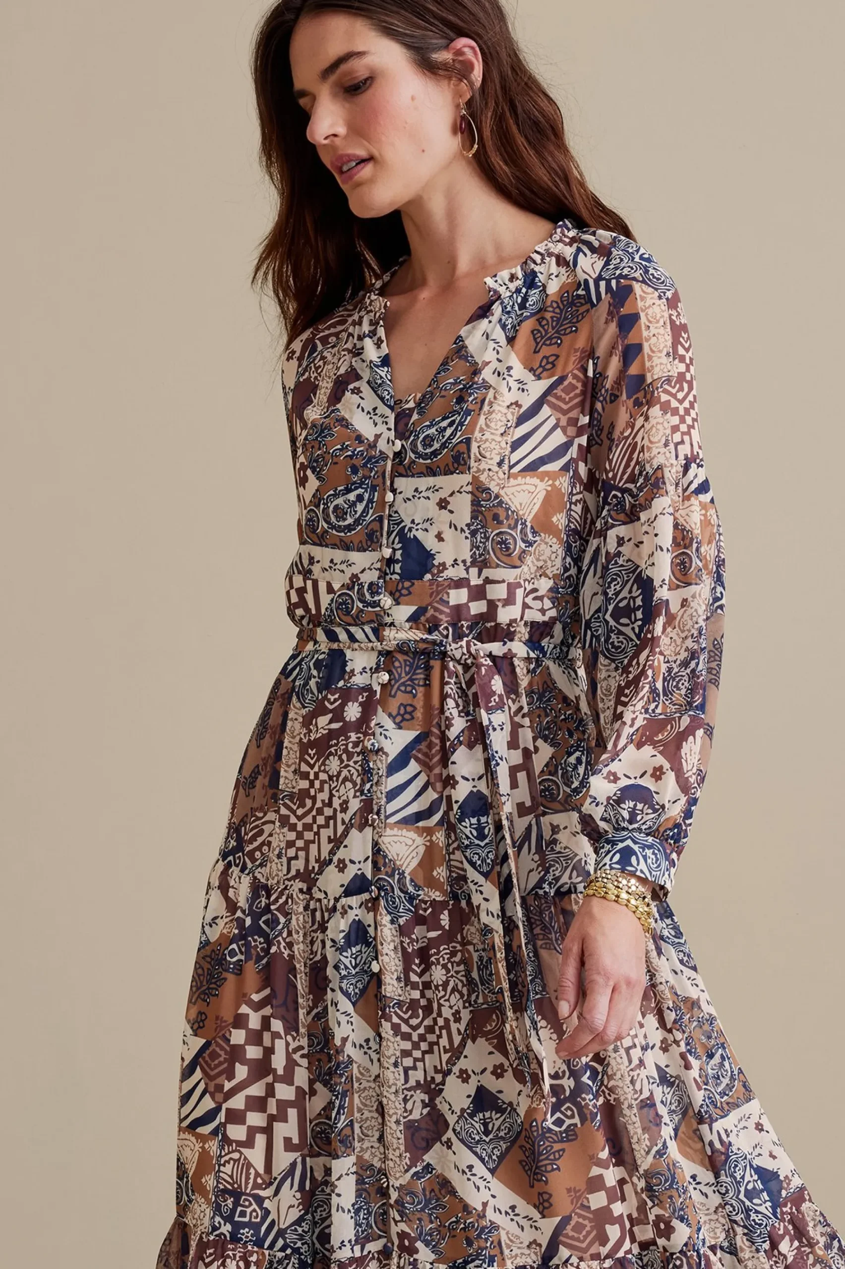 Soft Surroundings Hailey Dress> Feminine Flourish|between season