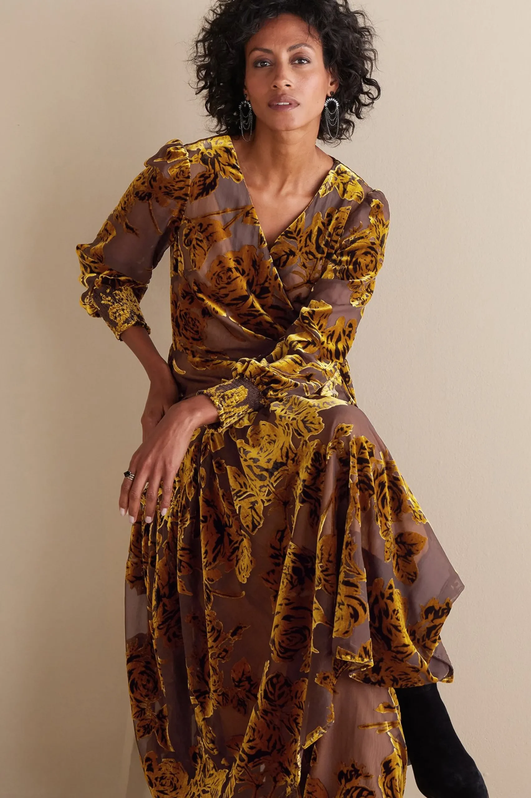 Soft Surroundings Jamila Velvet Dress> Feminine Flourish|EVelvet Styles