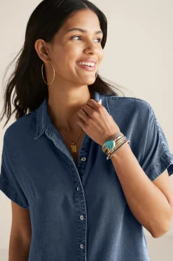 Soft Surroundings Je Veux Midi Shirtdress><noscript><img width=