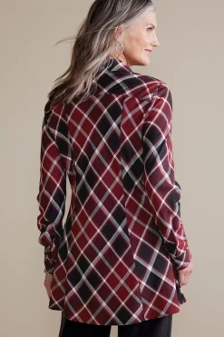 Soft Surroundings Joelle Plaid Tunic><noscript><img width=