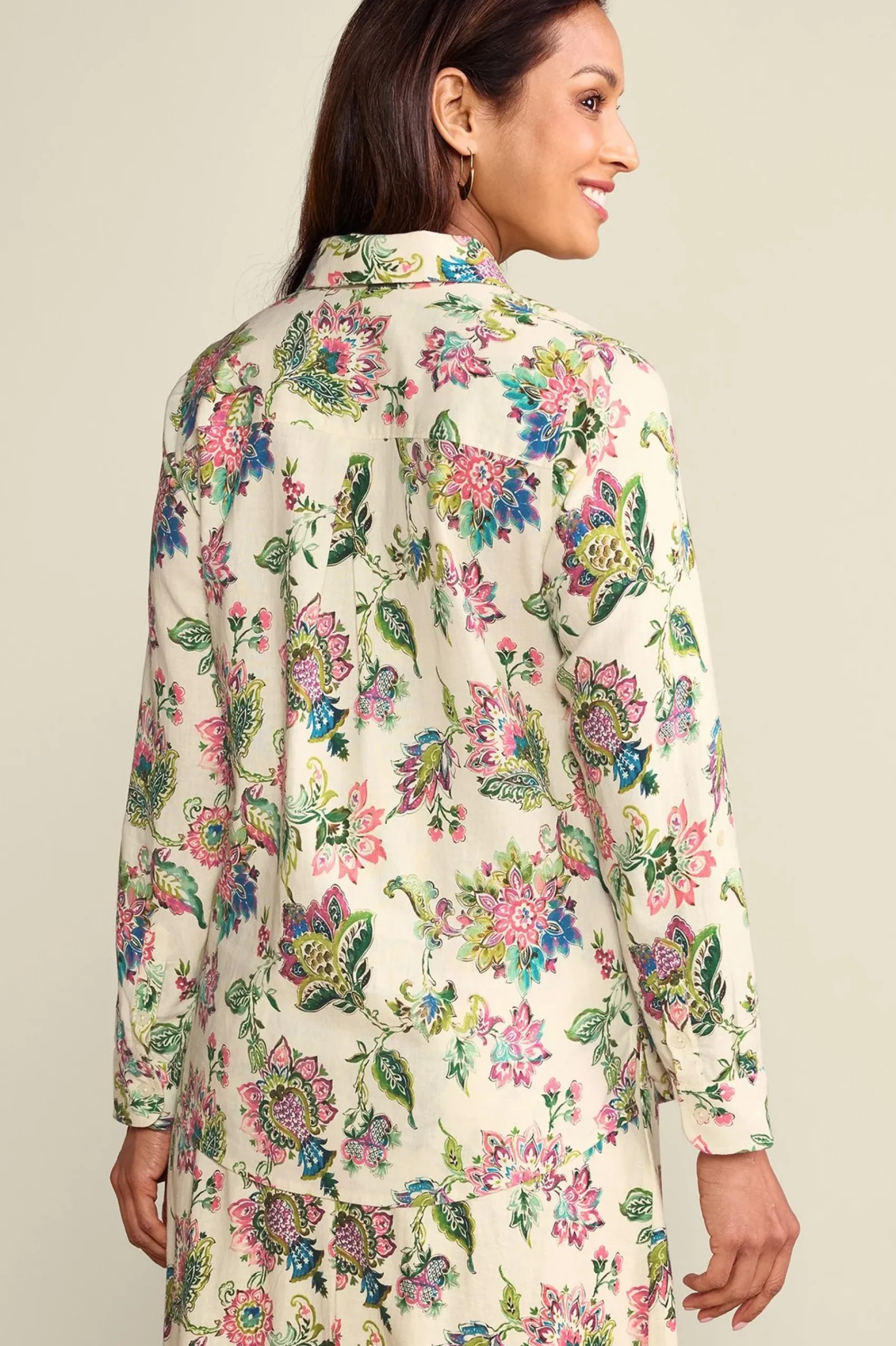 Soft Surroundings Jordan Linen Blend Shirt> Linen Shop|long sleeve