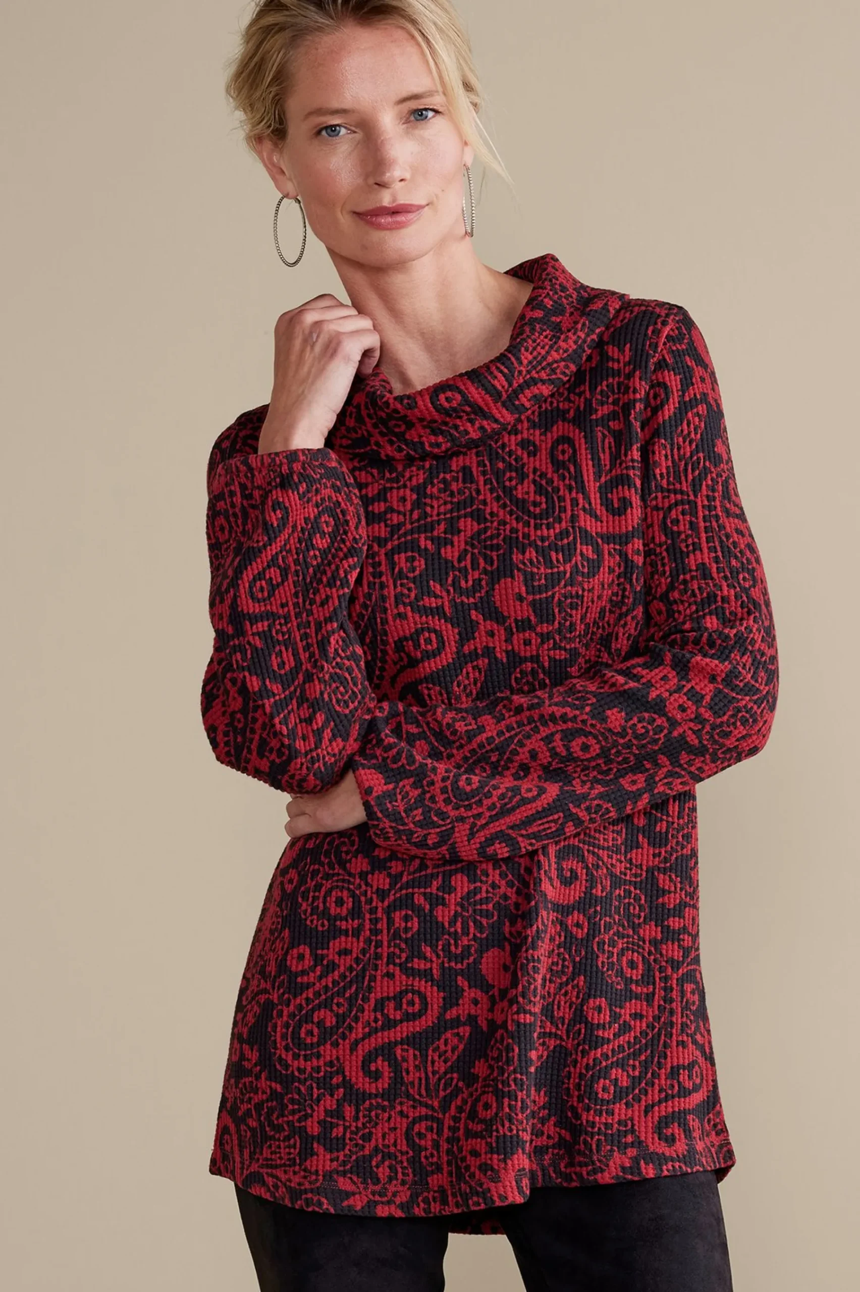 Soft Surroundings Kendra Waffle Top> Everyday Styles|long sleeve