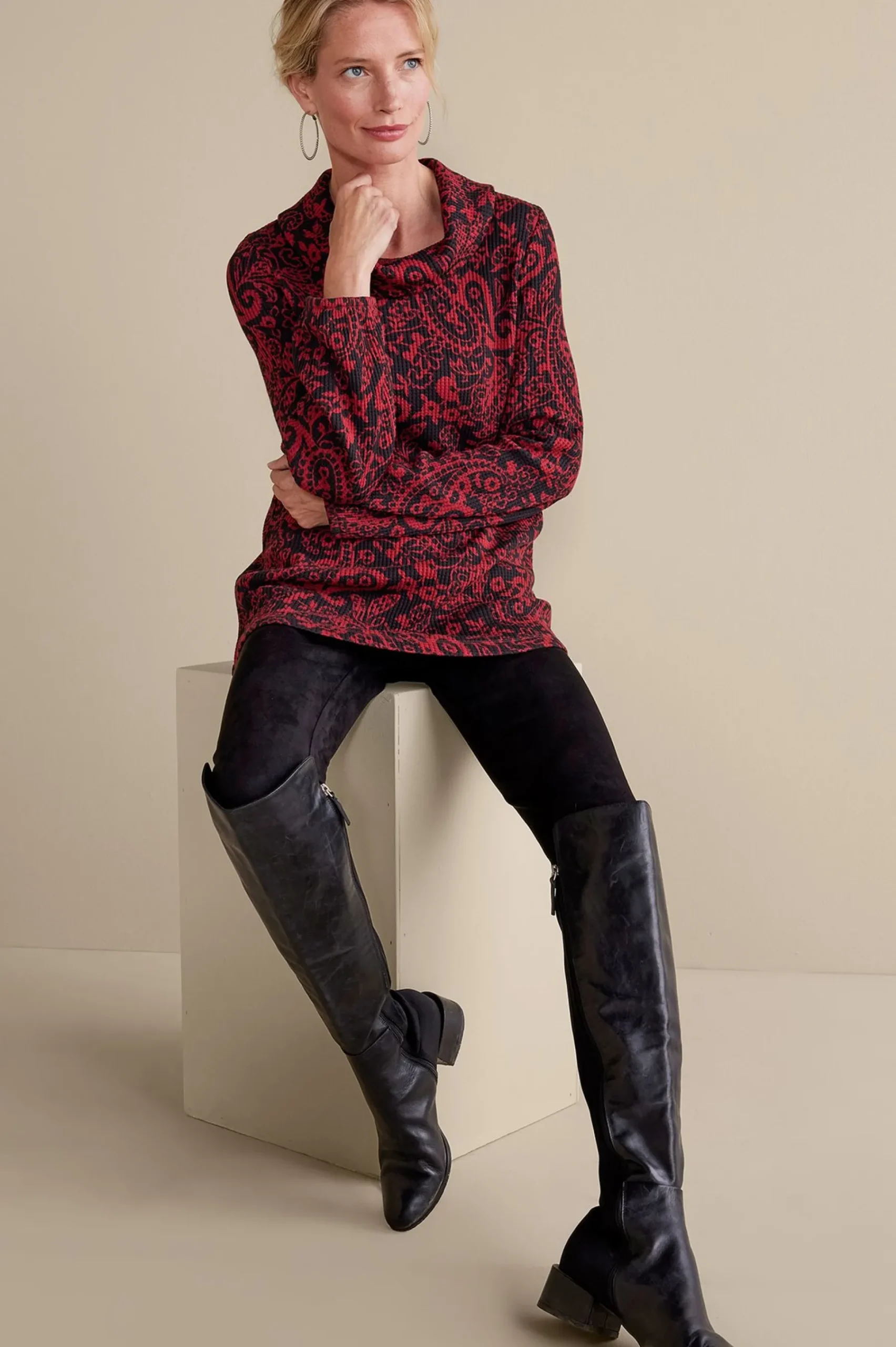 Soft Surroundings Kendra Waffle Top> Everyday Styles|long sleeve