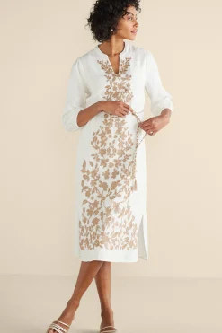 Soft Surroundings Kimora Embroidered Midi Dress> Feminine Flourish|Vacation Shop