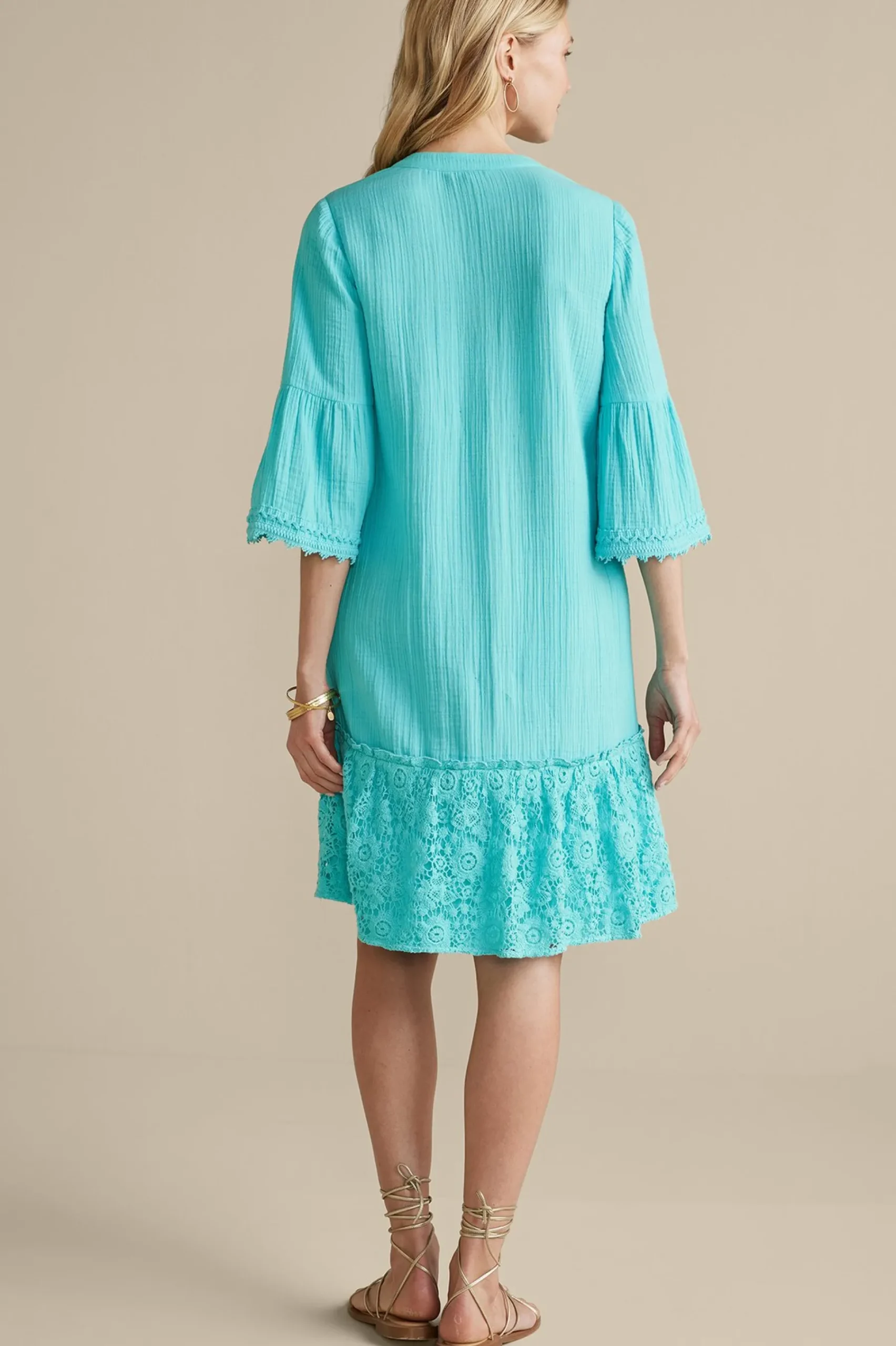 Soft Surroundings Kiona Gauze Short Dress> Into The Blues|Vacation Shop