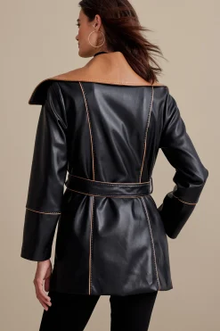 Soft Surroundings Lausanne Faux Leather Jacket><noscript><img width=