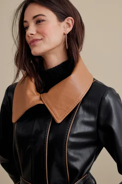 Soft Surroundings Lausanne Faux Leather Jacket><noscript><img width=