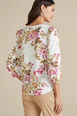 Soft Surroundings Lesley Printed Top><noscript><img width=