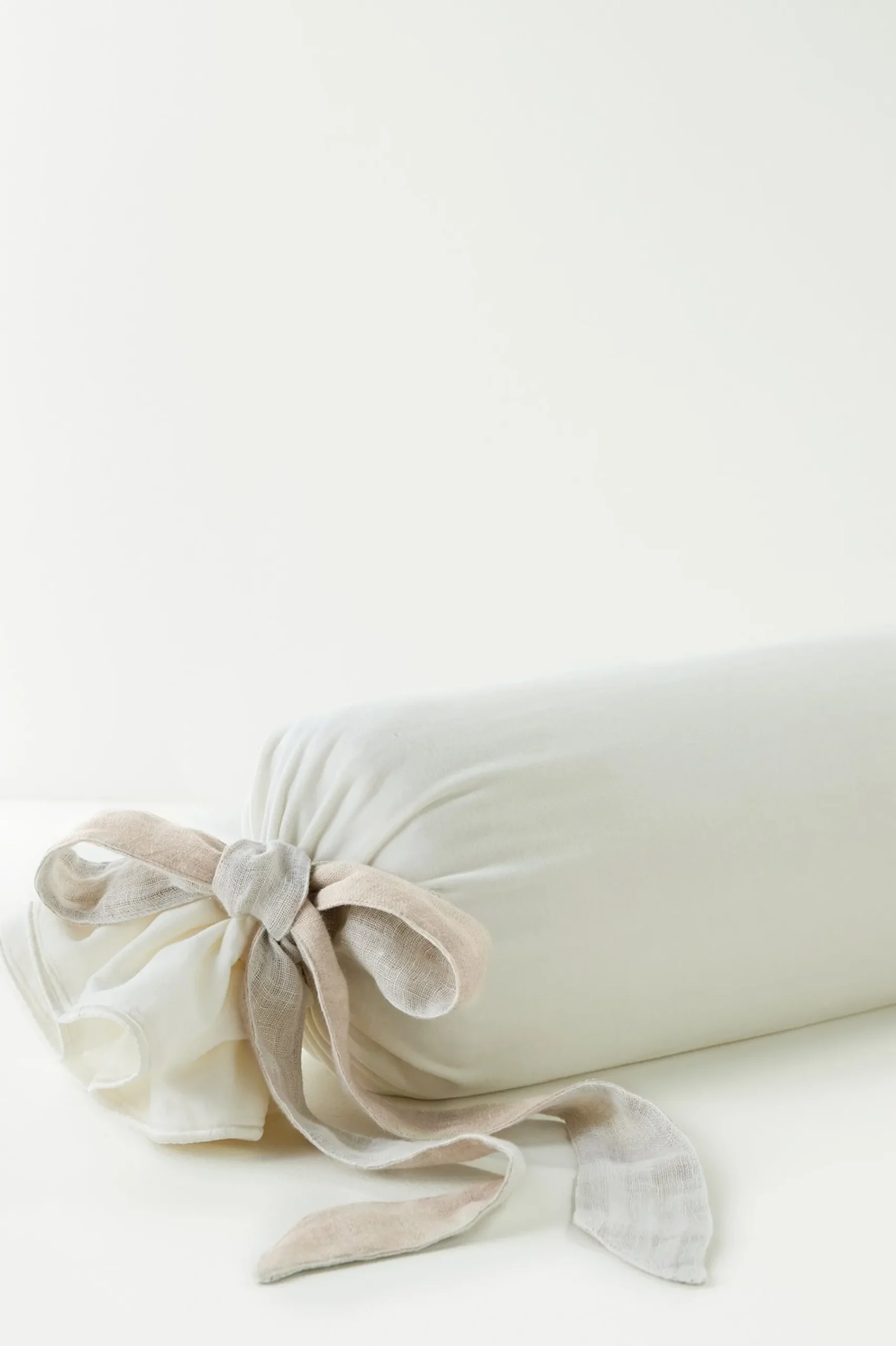 Soft Surroundings Lorena Velvet Bolster with Linen Tie> pillows|pillowcases & shams
