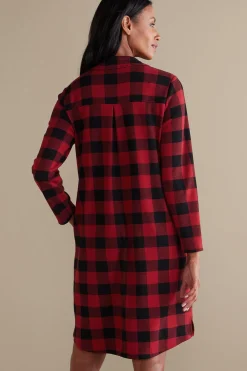 Soft Surroundings Mad About Plaid Sleep Dress><noscript><img width=