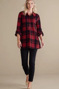 Soft Surroundings Mad About Plaid Tunic> Into The Blues|Wear Now Styles