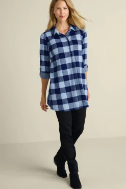 Soft Surroundings Mad About Plaid Tunic I> Everyday Styles|long sleeve