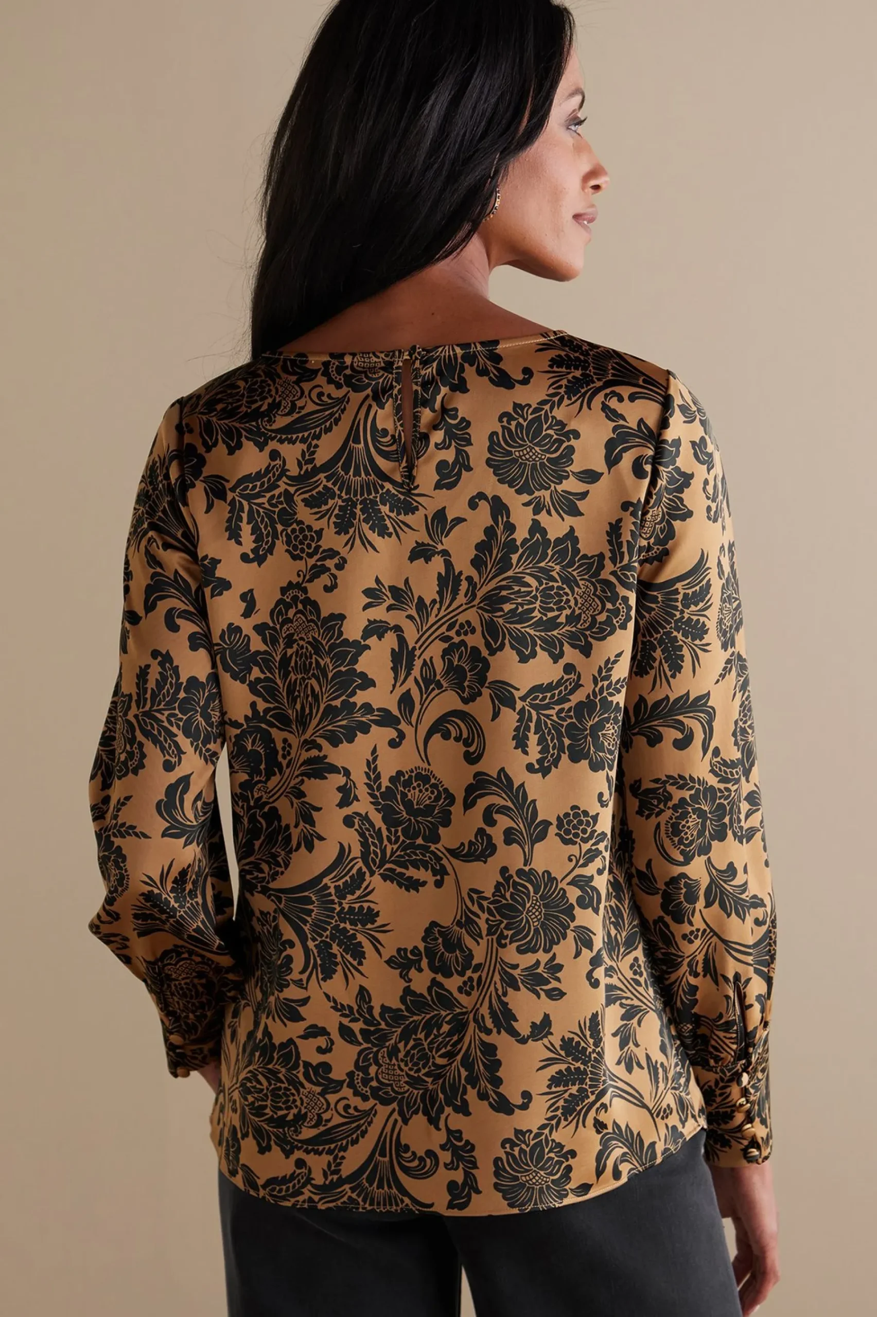 Soft Surroundings Maiya Top> Feminine Flourish|long sleeve