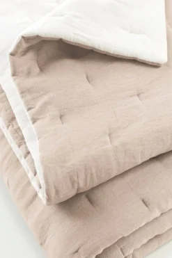 Soft Surroundings Marcella Linen Reversible Quilt> quilts, coverlets & duvet covers