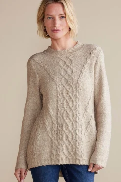 Soft Surroundings Marianna Cable Sweater><noscript><img width=
