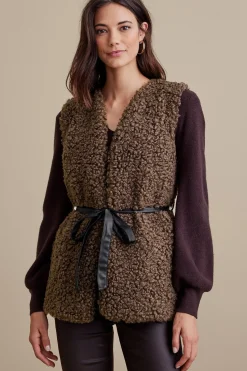 Soft Surroundings Maribo Shearling Vest> Jackets & Coats|vest