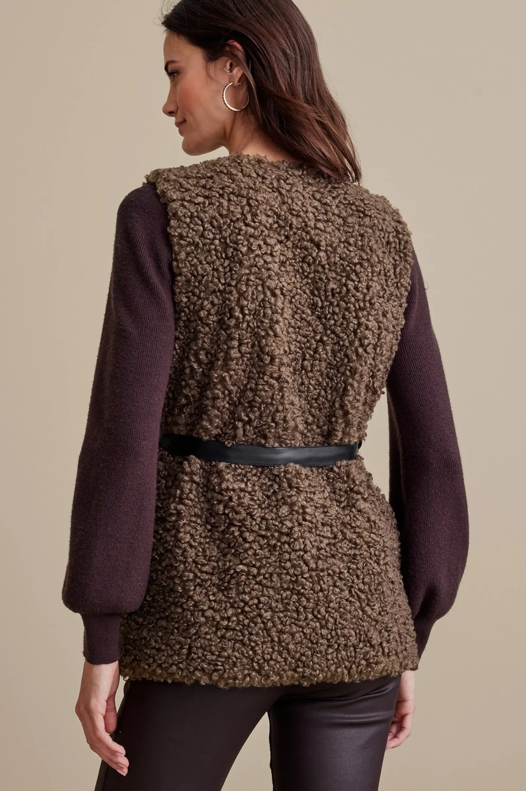 Soft Surroundings Maribo Shearling Vest> Jackets & Coats|vest