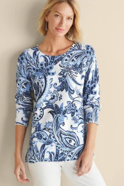 Soft Surroundings Marin Sweater> Feminine Flourish|Into The Blues