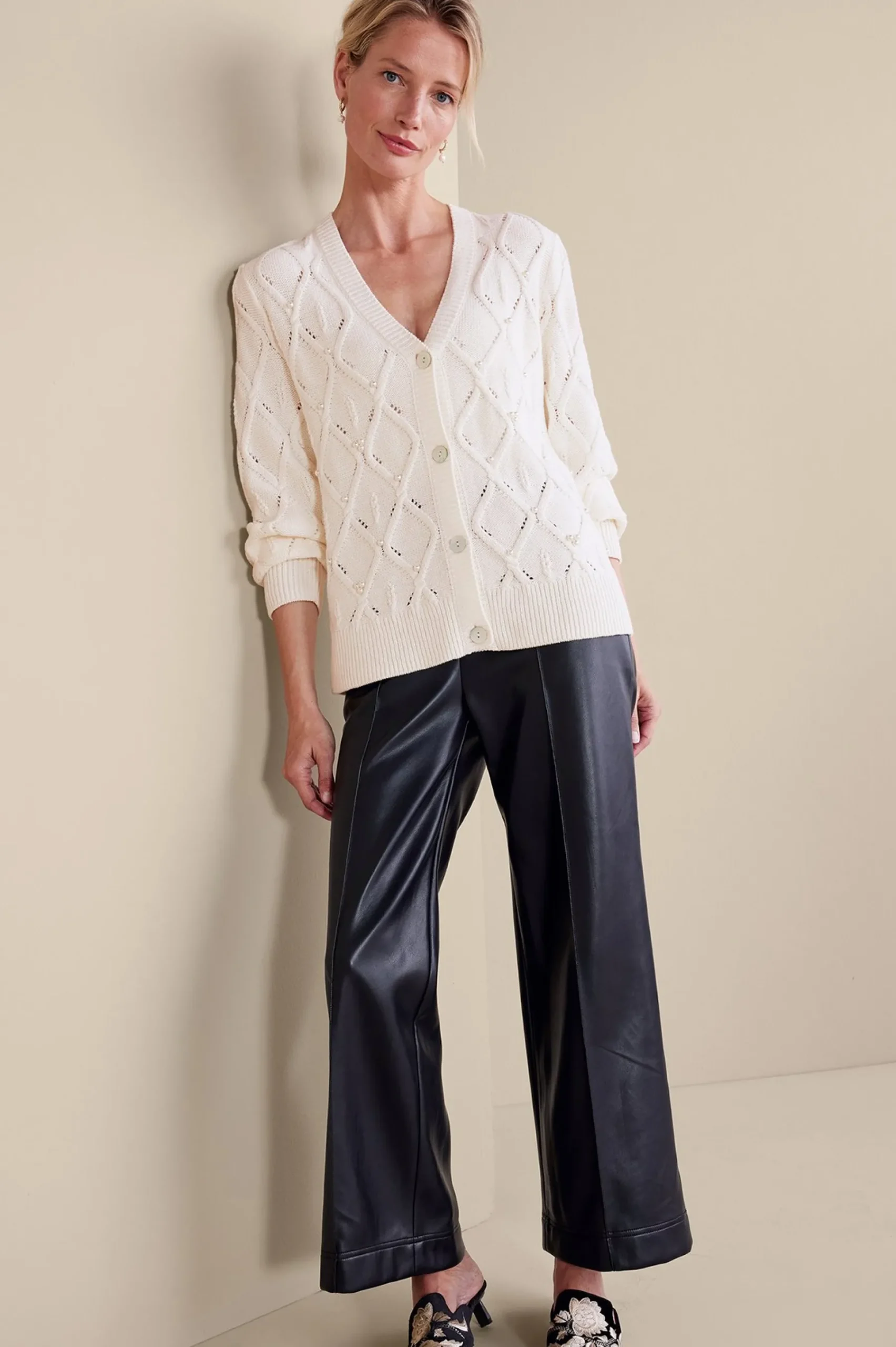Soft Surroundings Meryl Cable Cardigan> Everyday Styles|Sweaters & Cardigans