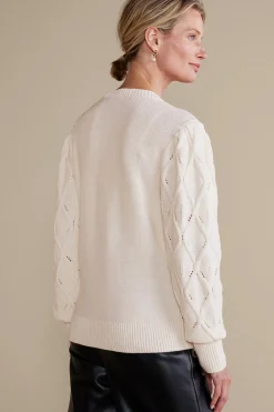 Soft Surroundings Meryl Cable Cardigan><noscript><img width=