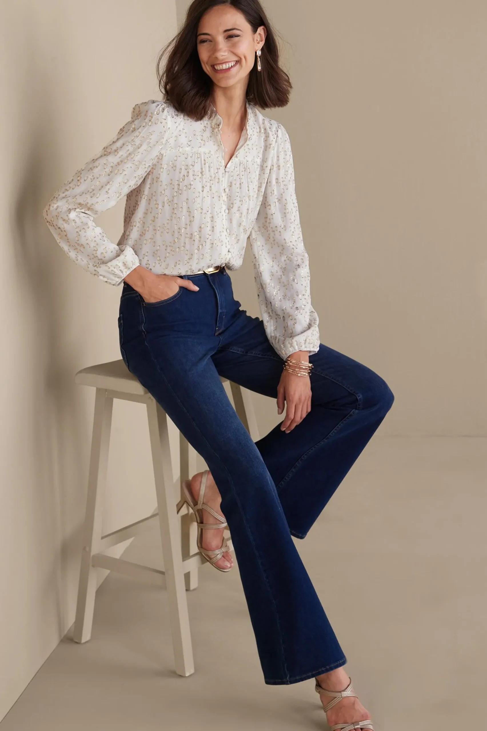 Soft Surroundings Mila Metallic Blouse> Feminine Flourish|Everyday Styles