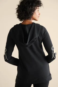 Soft Surroundings Miraflores Embroidered French Terry Hoodie><noscript><img width=