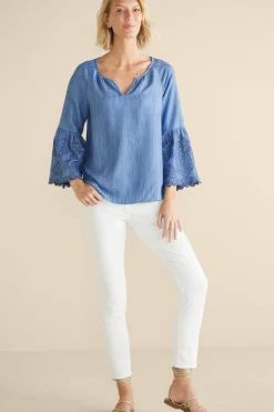 Soft Surroundings Misty TENCEL™ Shirt> Feminine Flourish|Into The Blues