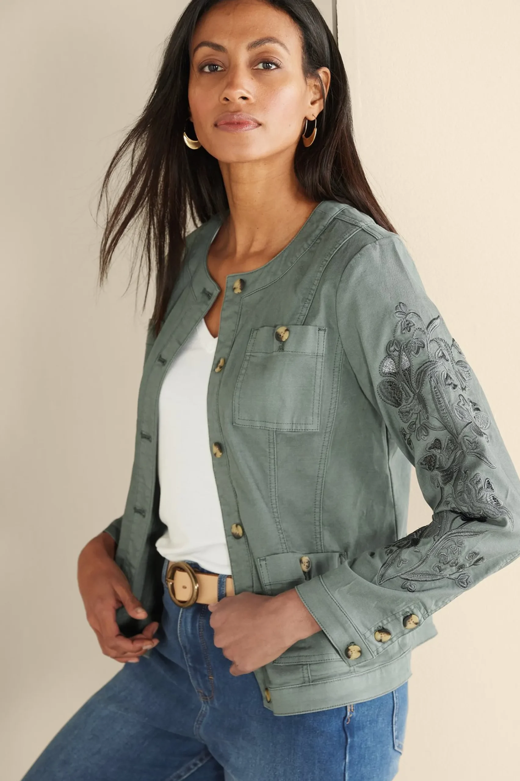 Soft Surroundings Monterey Utility Jacket> Feminine Flourish|Wear Now Styles